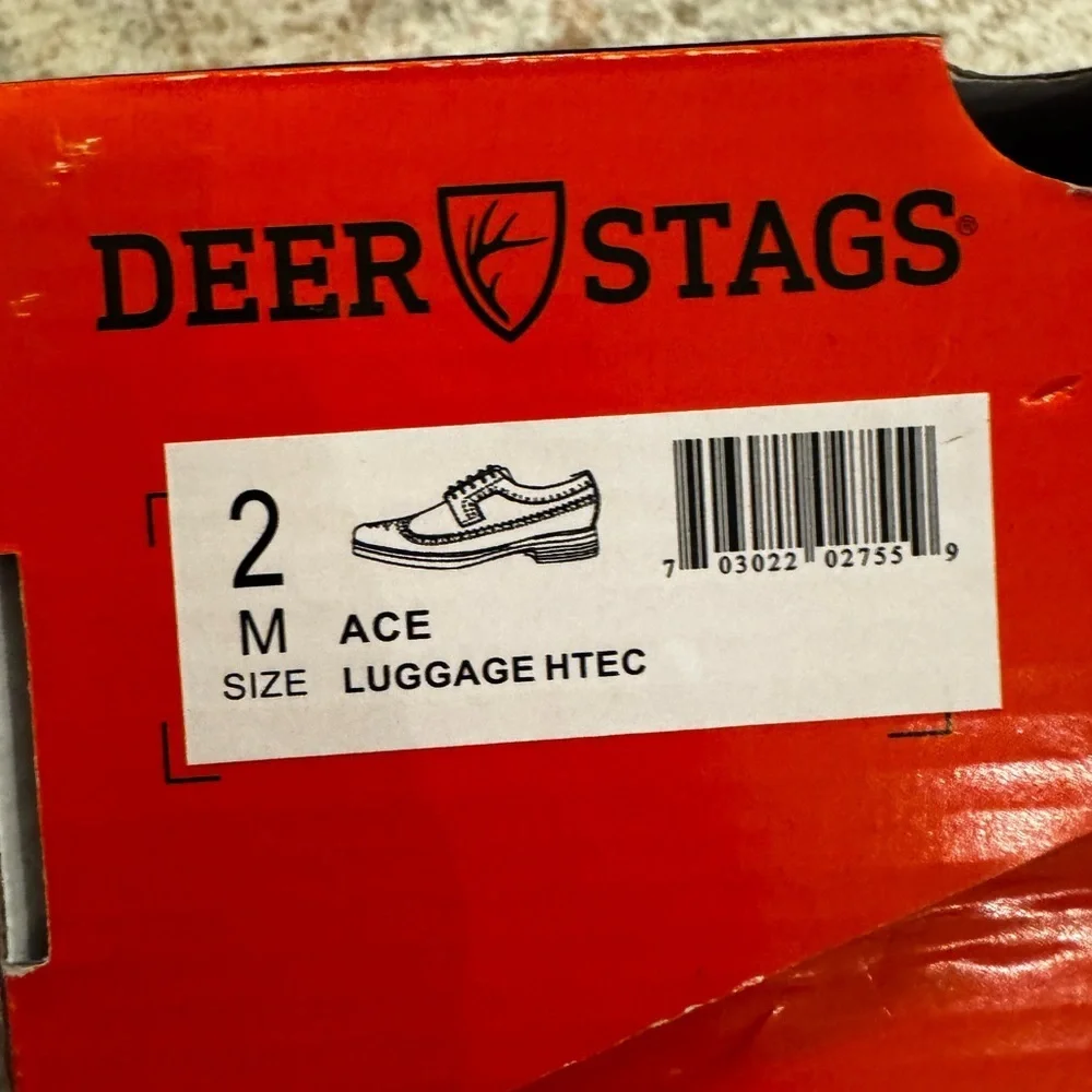NWT Deer stags brown youth dress shoes
